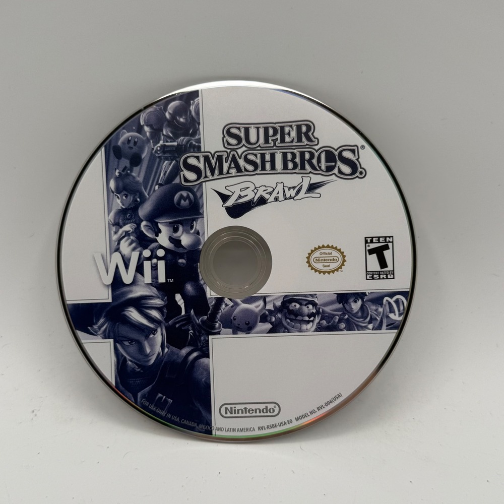 Nintendo Super Smash Bros Brawl Wii Game Disc Only Good Crossover Fighter